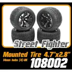 **◣瘋玩具◥ TM 精凌 E5【108002】4.7"X2.8" 14MM輪座 公路胎 (4顆) 硬地胎【己黏合】