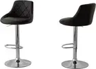 Lenoxx Diamond Style Paddled Leather Barstools - Pack of 2 - Stylish Design -...