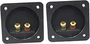 PHENOFICE 2-Way Loudspeaker Terminal Connectors Replacement Parts 80mm x 80mm Square Connector Box Stage Speaker Accessory Kit