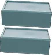 HOODANCOS 2pcs File Storage Box Drawers Desktop Bin Color Organizer Small Boxes Organization Stackable Storage Drawer Desk Drawer Tabletop Drawer Files Storage Container Blue Pp