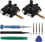 EEEKit 2 PCS Joystick Replacement Kit for Oculus Quest 2 Controller, 10-in-1 3D Analog Joystick Repair Kit, Joystick Analog Thumb Stick Repair Kit, Repair Tool Set for Left and Right VR Controller