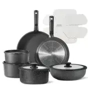 17pcs Pots and Pans Set Non Stick, Nonstick Cookware Set with Removable Handl...