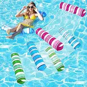 Pool Floats Adult - 2 Pack Pool Floats, Inflatable Pool Hammock Float, 4-in-1 Pool Hammock for Adults, Adult Pool Float