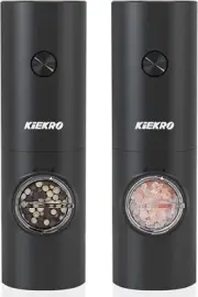 KIEKRO Electric Salt and Pepper Grinder Set Battery Operated Salt and Pepper