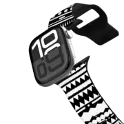 Apple Watch Series 10 (46mm) Impact Band White Black Modern Aztec
