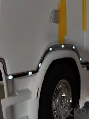 1 Set LED Side Lamp Bar Under Door Light for 1/14 TAMIYA Truck Tractor Scania 770s 56368 RC Cars DIY Modification Accessories White