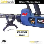 Minelab SDC2300 Folding Stand ✅ 90% MORE STABLE. Tough Nylon. OK w Coiltek cable