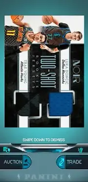 DIGITAL CARD PANINI NBA DUNK 2018/19 Luka Doncic/Trae Young NOIR TWO SHOT ROOKIE
