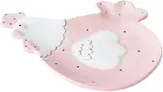 Zerodeko 1pc Hen Shape Ceramic Dessert Plate Smooth Safe Multifunctional Bread Dish for Home