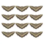 Metal Desk Corner Protectors Table Edge Cover Guard 43x43x14mm Bronze Tone 12pcs