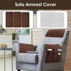 Sofa Armrest Covers with 8 Pockets Non Slip Sofa Headrest Cover Waterproof PamAV