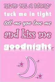 Feel Good Art Thick Nursery Box Canvas Read Me A Story, Tell Me You Love Me (A2, Pink)