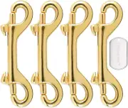 4 Pcs 3.5 Inch Brass Double End Snap Hook Clip Diving Hook for Diving,Pet,Handma