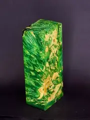 ALBINO MAPLE BURL IN GREEN COLOR STABILISATION 120*50*33 mm