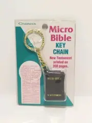 Vtg 1995 Chadwick Micro Bible Key Chain New Testament 358 Pages New Old Stock