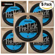 5-PACK D'Addario EJ46 Pro-Arté Hard Tension Classical Guitar Strings Nylon