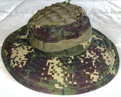 Colombia Army Pixelado Camouflage Boonie Hat Size 54 New PR6