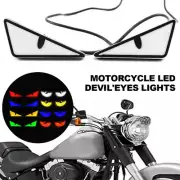 Motorcycle LED Devil'Eyes Lights Headlight Mini Projector Lens Turn Signal Lamp