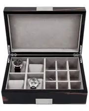 Bey-Berk Ebony Valet Box