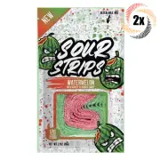 2x Bags Sour Strips New Watermelon Flavored Candy | 3.4oz | Fast Shipping