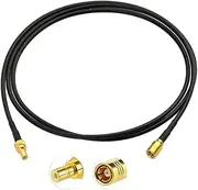 Bingfu DAB Aerial SMB Extension Cable SMB Adapter Male to Female Connector with RG174 1m 3.28ft SMB Extension Cable for DAB+ Radio Alpine AiliTech Clarion Pioneer