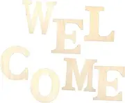 BEBEMOKO Hanging Decor Wooden Letter Wall Decoration Unfinished Wooden Letter for Home