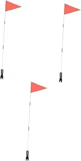 3 Sets Tail Flag Bikes Safety Flag Cycling High Visibility Bike Flag Double Sided Flag High Visibility Safety Flag Safety Flag for Bike High Visibility Flag with Pole Iron ROMISBABA