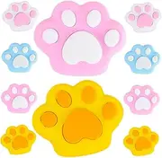 HORIALENCE 10pcs Cat Paw Shape Mini Erasers Bulk for Students Cute Novelty Stationery Pencil Erasing Portable Classroom Supplies Adorable Kawaii Design for