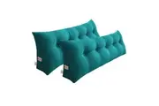 SOGA 2X 180cm Blue Green Triangular Wedge Bed Pillow Headboard Backrest Bedside Tatami Cushion Home Decor