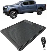MHXJQY Retractable Hard Truck Bed Tonneau Cover Compatible for Toyota Ranger 2019 2020 2021 2022 2023 2024 2025 5ft (61") Box Bed Cover with Lock Pickup Accessories(Electric)
