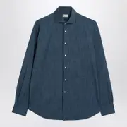 [XACUS] Blue Denim Tailor Fit Shirt 41 CM Blue