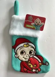 Mini Christmas Stocking Cocomelon JJ & Teddy Bear 9" Felt or Gift Card Holder