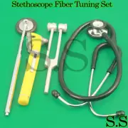 Yellow ENT Mini Otoscope+Tuning Fork+Babinski Hammer Diagnostic Examination Set
