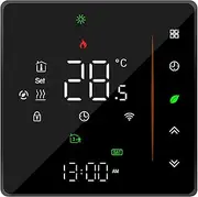 [YaSao] WiFi Smart Thermostat Temperature Controller Weekly Programmable Supports Touch Control/Mobile APP/Voice Control Compatible with Alexa/Google Home, for Water/Gas Boiler 5A Black