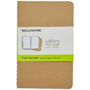 Moleskine Cahier Pocket Notebook Plain 3 Pack Kraft