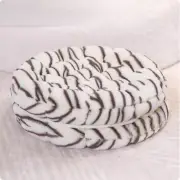 Real life Biscuit Shape Plush Cushion Creative Pillow Chair White Tiger Round B