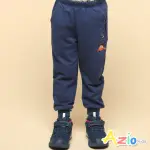 【AZIO KIDS 美國派】男童 長褲 恐龍汽車刺繡束口棉質運動長褲(藍)