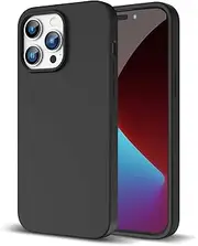 [ZUSLAB] Case for iPhone 14 Pro Case Real Liquid Silicone Anti-Scratch Gel Rubber Shockproof Cover with Soft Microfiber Lining Drop Full Protection for Apple (2022) - Black