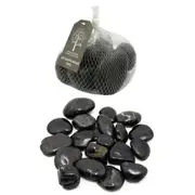 18KG Black Garden Stones River Rock Pebbles 2CM ~ 5CM Decor Indoor Outdoor Decoration