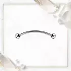 Curved barbell surgical steel 16G for snake bite tongue rings and more