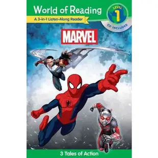 Marvel 3-in-1：3 Tales of Action (1平裝+1CD) (World of Reading)/Marvel Book Group【三民網路書店】