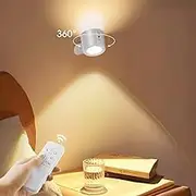 Wireless Wall Light Sconce Rechargeable 2500mAh Indoor Magnetic Wall Lamp LED Spotlights Dual Lights Picture Light Wall Mount Lighting Home Art Deco Bedroom Hallway Night Light