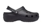 Crocs Women's Classic Platform Clog Sandals (Black)
