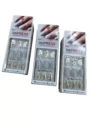 3 packs Kiss imPress Press on Manicure Nails No Glue Fingernails 76610 Yeah Boy