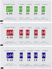 Nynel 15 Count pH Meter Calibration Solution Powder, pH 4.00/6.86/9.18, PC (Polycarbonate), PE (Polyethylene), Calibration Solution