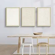 Abstract Neutral Modern 3 sets Canvas Wall Art