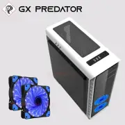 White Gaming Tower GX Elysium ATX mATX ITX Computer PC case w/ LED fans 650w PSU