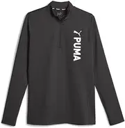 [PUMA] Mens Fit Taped Quarter Zip Training Athletic Tops Casual - Black