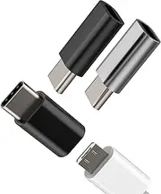 Micro USB Female to USB-C Male Charging Adapter (3Pack)for IPhone 15 16 Pro Max Data Transfer Converter Type C Connector for IPad 10 Air 4 Compatible With Samsung Cellphone Portable Cable Charger Plug