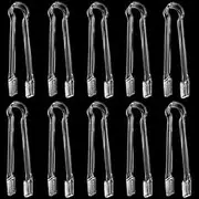 12 Pieces Clear Plastic Tongs, Mini Plastic Buffet Serving Tong,Appetizers Tongs Clear Tongs Utility for Buffet Party Appetizers Dessert (6.3 Inches)